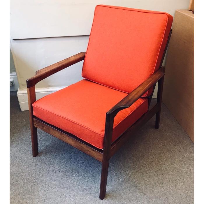 Danish rosewood orange wool arm chair.jpg_1